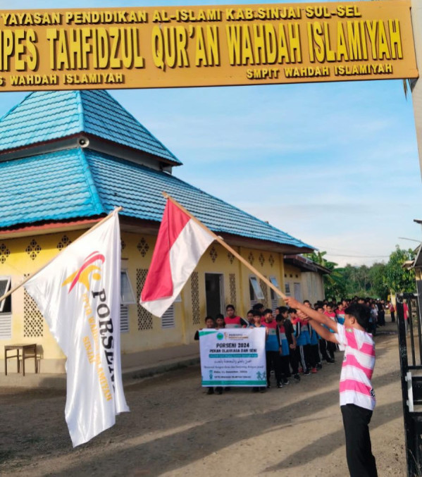 Ceremonial Pawai Kontingen, Meriahkan Pembukaan PORSANI Pondok Pesantren Wahdah Islamiyah Sinjai