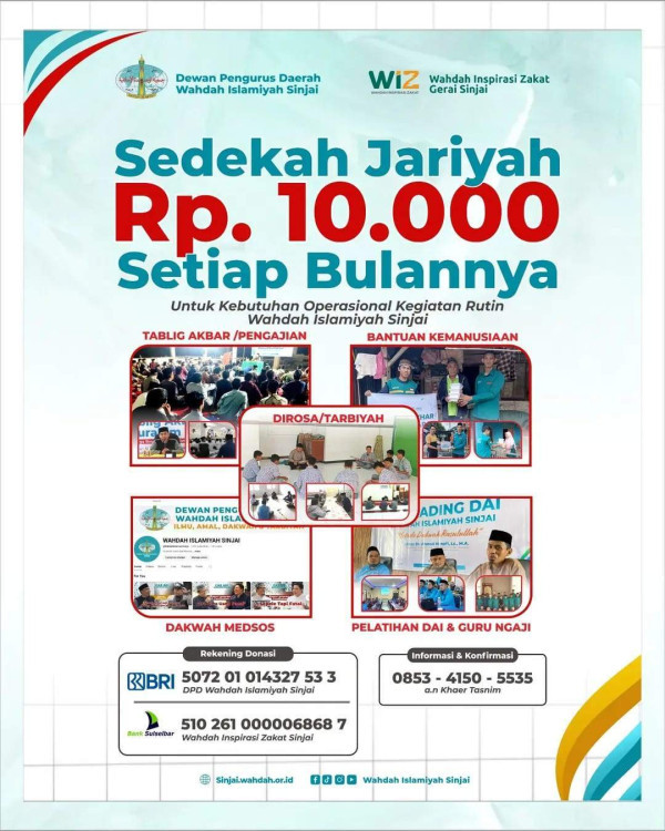 Sedekah Jariah Bulanan Sepulu Ribu Rupiah