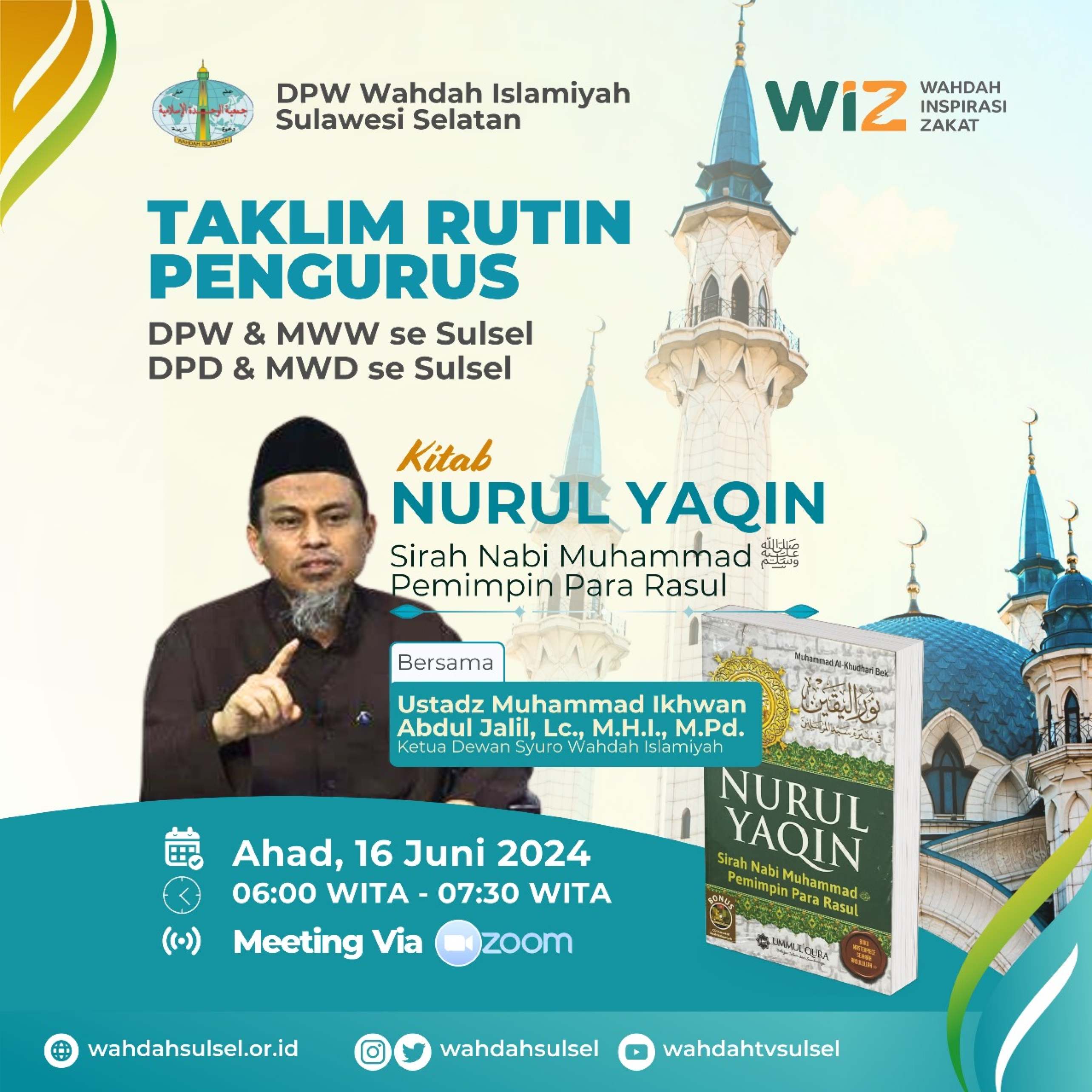 Taklim Online Wahdah Islamiyah Sulawesi Selatan: Memperdalam Pengetahuan Agama Lewat Sirah Nabi